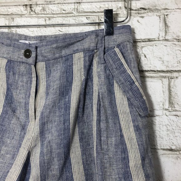 BCBGeneration Linen Pleated Striped Shorts K29 - Picture 4 of 4
